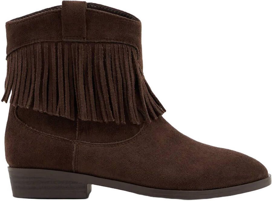 Graceland western suède laarzen met franjes bruin