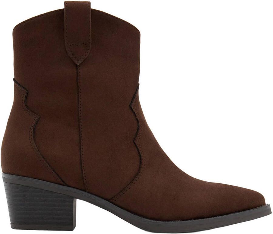 Graceland western suèdelook cowboy boots bruin