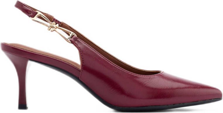 Graceland lak slingback pumps donkerrood
