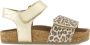 Graceland leren sandalen goud panter - Thumbnail 1