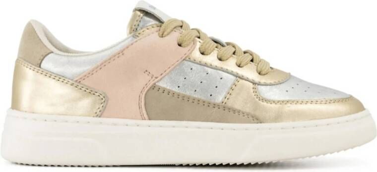 Graceland leren sneakers goud zilver roze