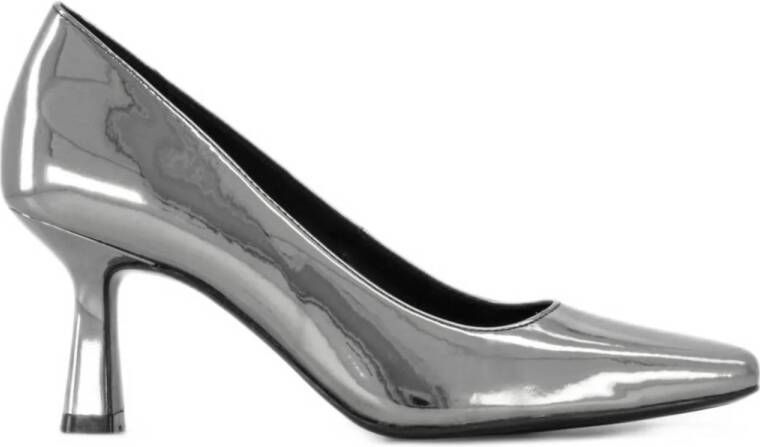 Graceland Grijze metallic pump Queenie hak