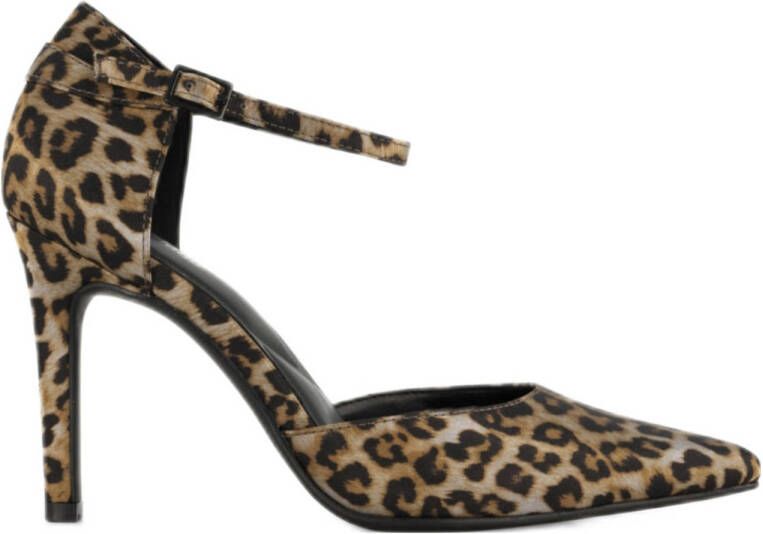 Graceland pumps met panterprint beige zwart