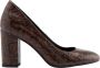 Graceland pumps met slangenprint bruin - Thumbnail 1
