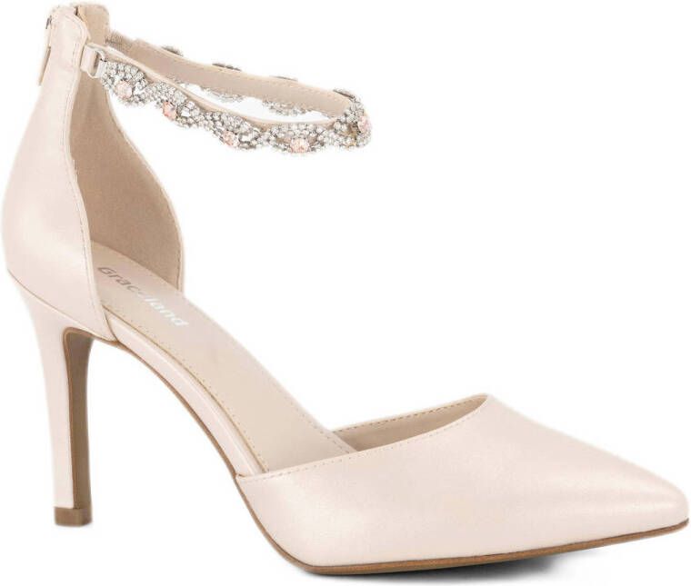 Graceland pumps met strass steentjes off white