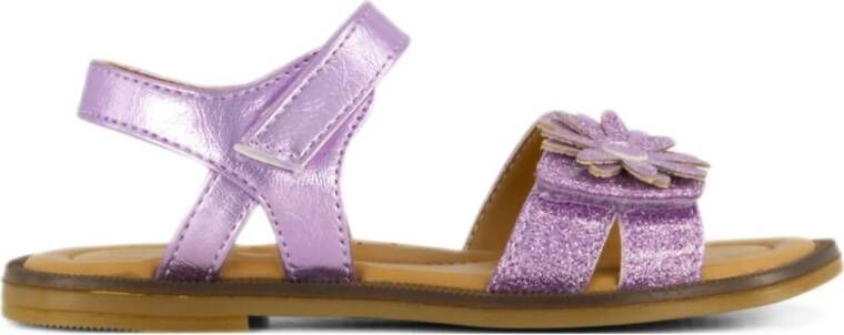 Graceland sandalen met glitters en bloem lila
