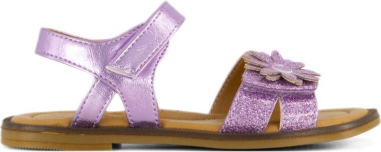 Graceland sandalen met glitters en bloem lila