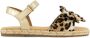 Graceland sandalen met panterprint goud beige zwart - Thumbnail 1