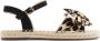 Graceland sandalen met panterprint zwart - Thumbnail 1