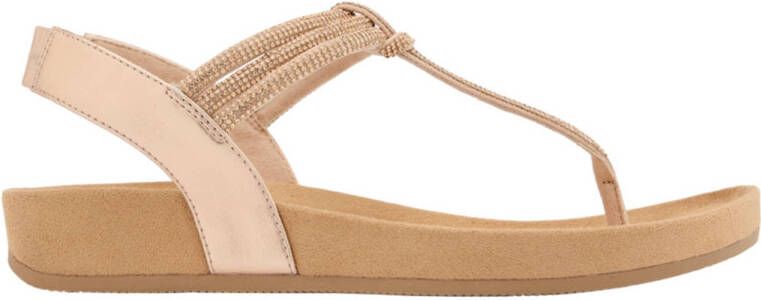 Graceland sandalen met strass beige
