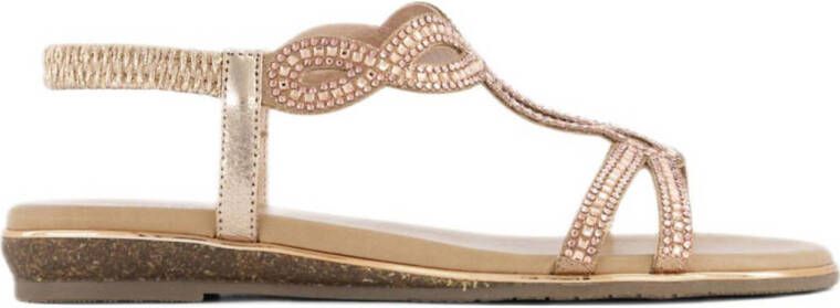 Graceland sandalen met strass roze