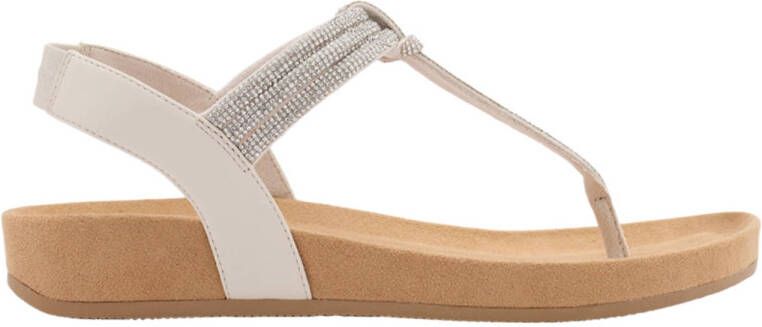 Graceland sandalen met strass wit