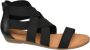 Graceland Zwarte sandaal elastisch - Thumbnail 1