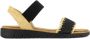 Graceland sandalen zwart beige - Thumbnail 1