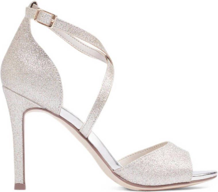 Graceland Champagne sandalette glitter