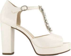 Graceland sandalettes met strass parelmoer