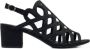 Graceland sandalettes met strass zwart - Thumbnail 1