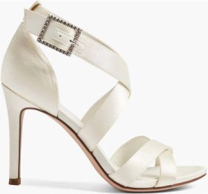 Graceland satijnen sandalettes wit