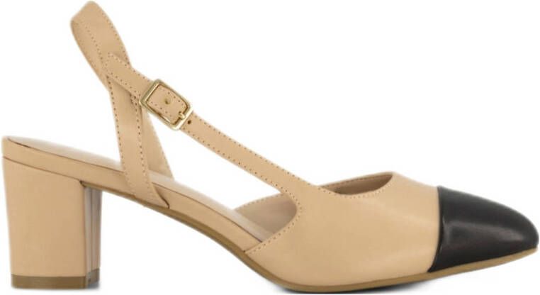 Graceland slingback pumps beige zwart