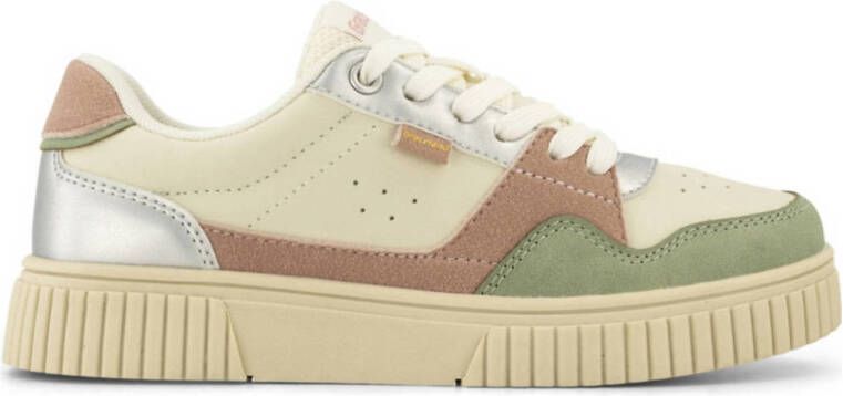 Graceland sneakers ecru groen roze