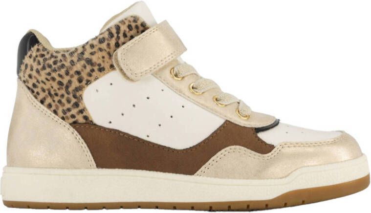 Graceland sneakers goud bruin wit