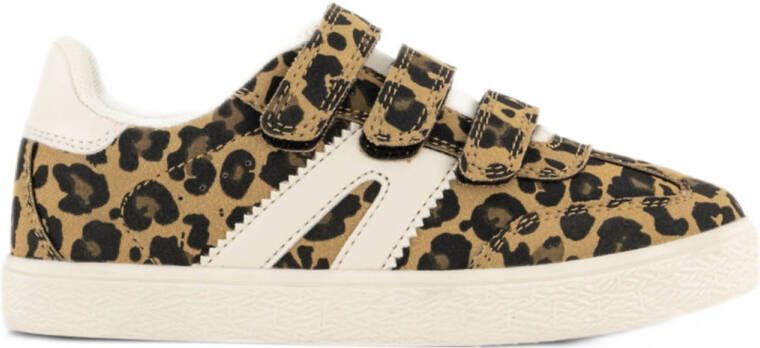 Graceland sneakers met panterprint beige zwart