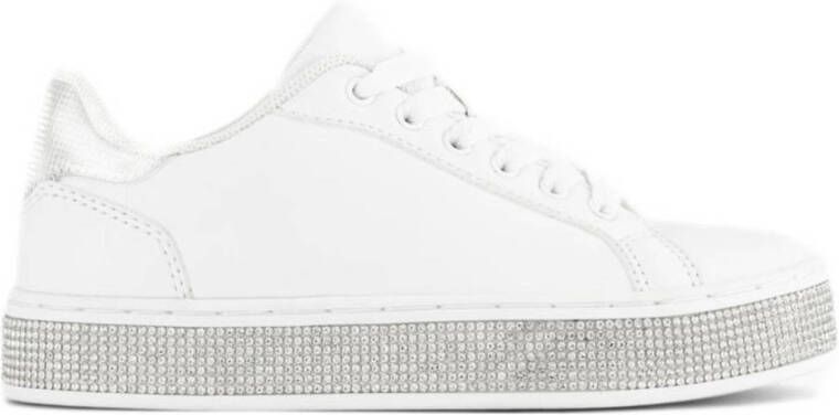 Graceland sneakers met strass wit