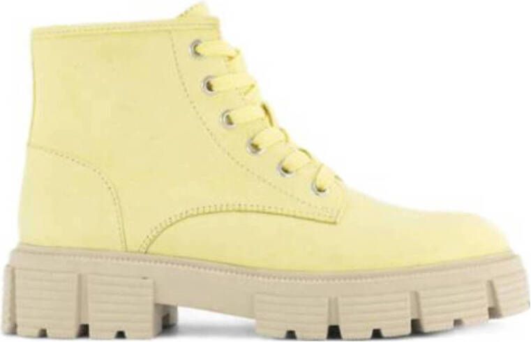Oxmox Licht gele chunky veterboot