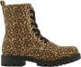 Graceland veterboots met panterprint beige bruin - Thumbnail 1