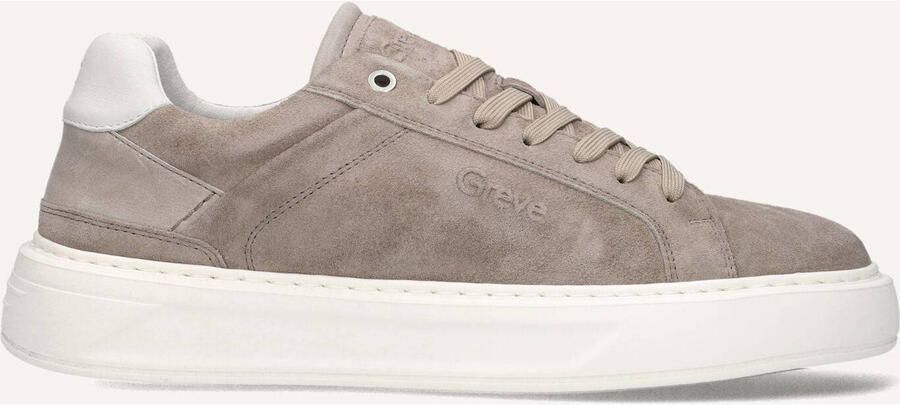 GREVE Lage Sneakers Heren Delft Suède Taupe