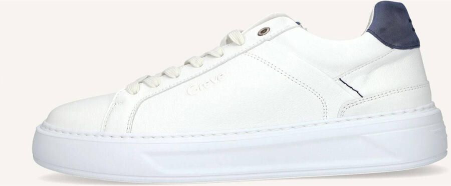 GREVE Lage Sneakers Heren Delft Leer Wit - Foto 3