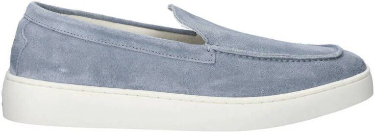 Greve suède loafers lichtblauw