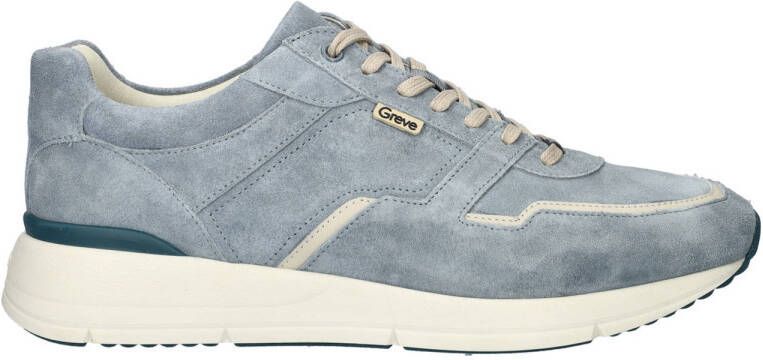 Greve Walker suède sneakers lichtblauw