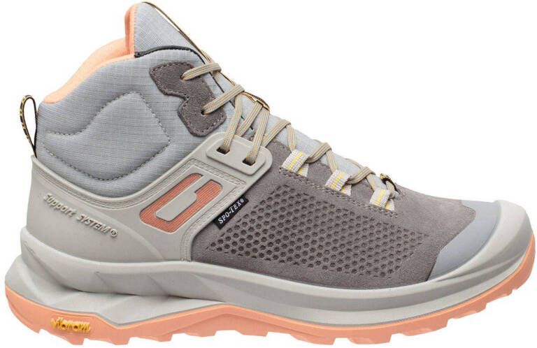 Grisport Discovery Mid wandelschoenen lichtgrijs koraal