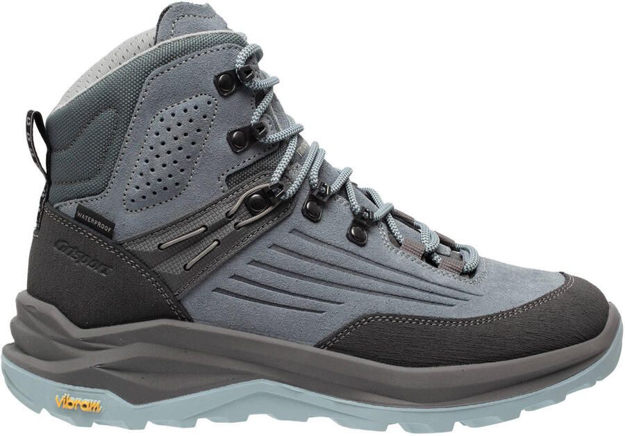 Grisport Overland Mid suède wandelschoenen lichtblauw bruin