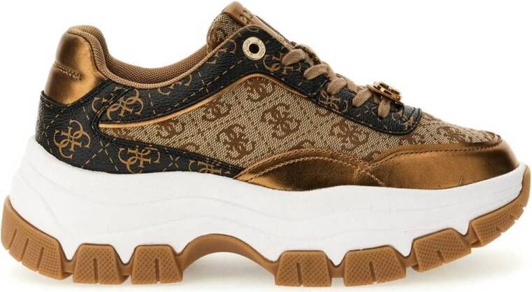 Guess Polyurethaan Sneakers voor Vrouwen Brown Dames