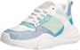 GUESS Bestie chunky sneakers met glitters blauw - Thumbnail 2