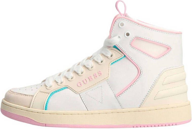 Guess Dames Herfst Winter Sneakers met Synthetisch en Stoffen Bovenwerk White Dames