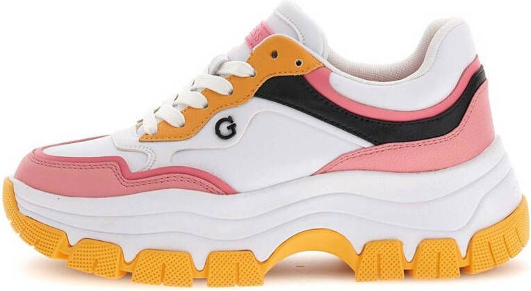 GUESS Brecky3 chunky sneakers wit roze