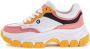 GUESS Brecky3 chunky sneakers wit roze - Thumbnail 1