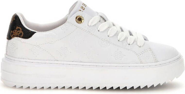 GUESS Denesa Lage sneakers Leren Sneaker Dames Wit