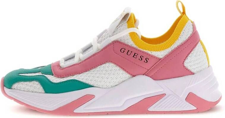 GUESS Geniver2 chunky sneakers wit roze