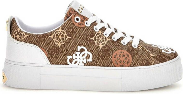 Guess Stijlvolle Wouwou Sneaker Vrouwen Statement Beige Dames