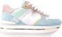 Guess Witte Sneakers met All Over Logo en Pastel Multikleurige Inzetstukken Multicolor Dames - Thumbnail 1
