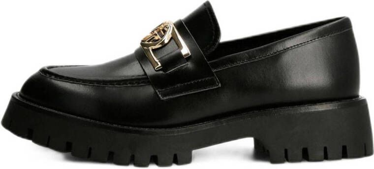 GUESS Ilary chunky leren loafers zwart