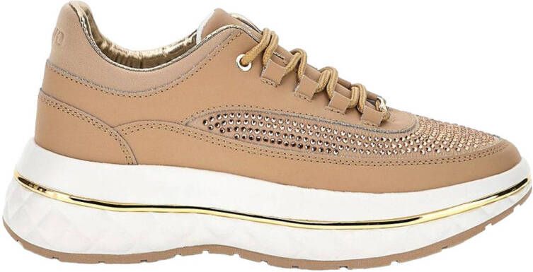 Guess Stijlvolle Kyra Sneaker voor Vrouwen Beige Dames