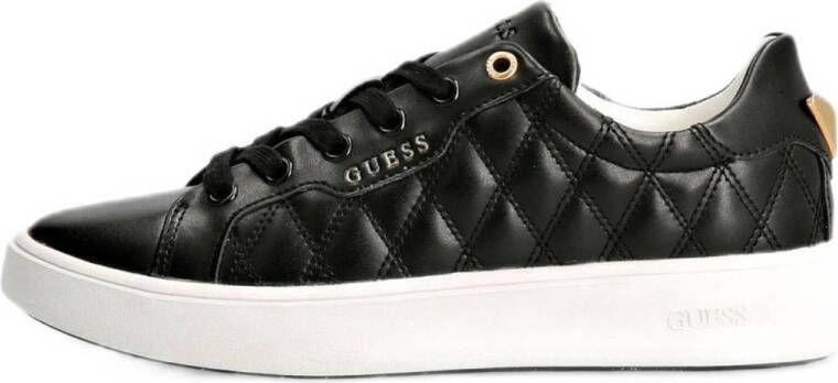 GUESS Melanie leren sneakers zwart