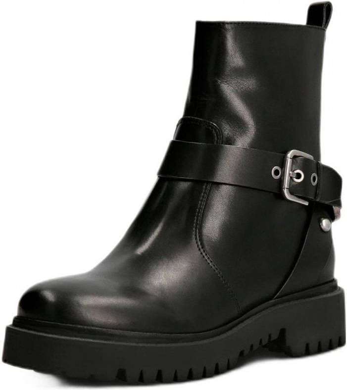 GUESS ORACIA leren bikerboots zwart