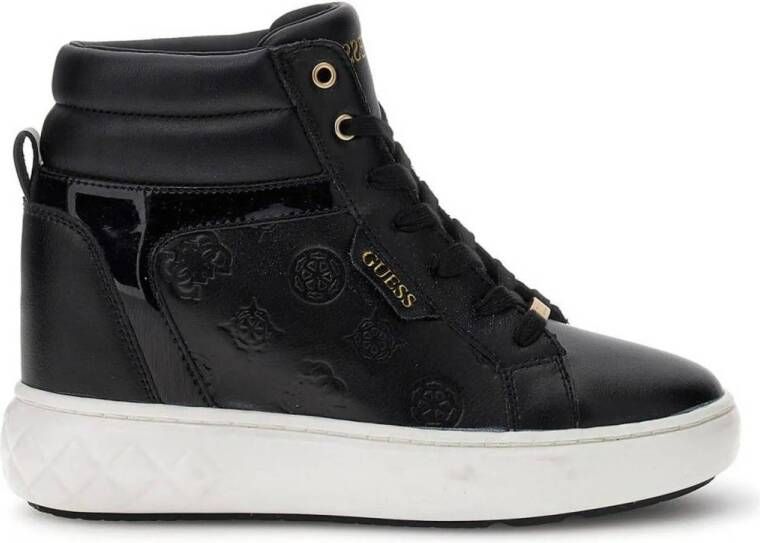 GUESS Roxana sneakers met sleehak zwart