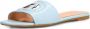 GUESS Tashia slippers met crocoprint blauw - Thumbnail 1